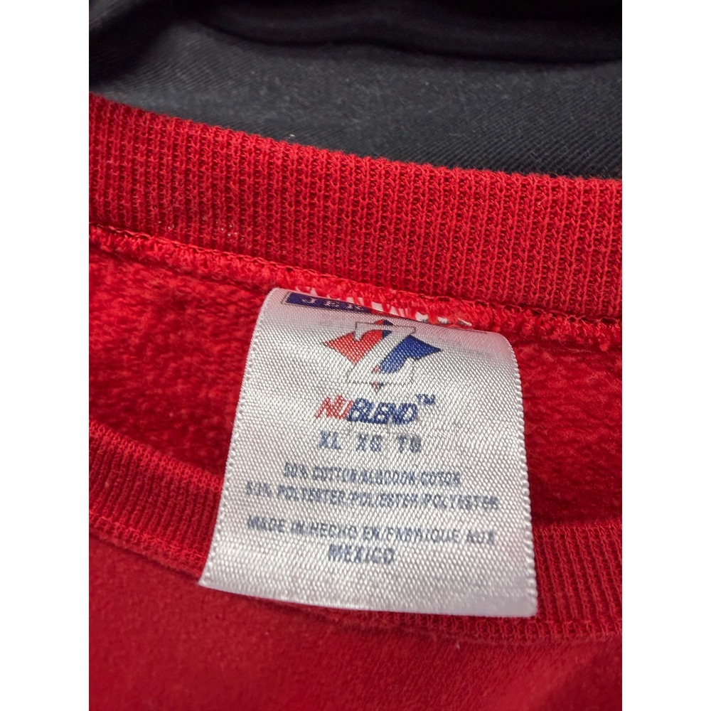 Vintage y2k US Marine Corps Proud Mom Sweatshirt Red XL USMC Military Pullover - Picture 4 of 7